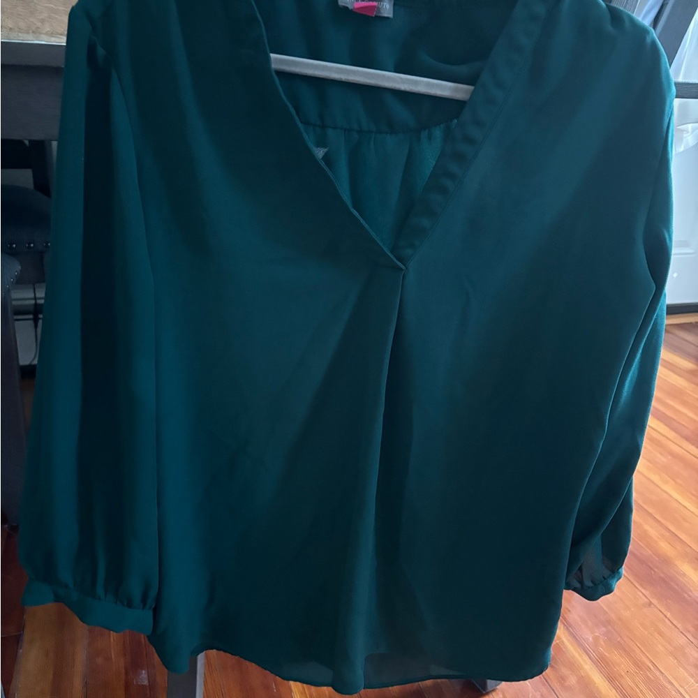 Vince Camuto Dark Green Blouse